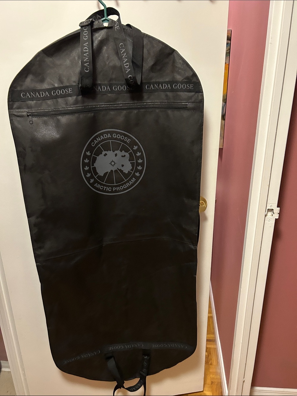 Canada Goose Black Logo Garment Bag with Handles